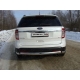 Защита задняя овальные уголки 75х42 мм ТСС для Ford Explorer 2011-2015