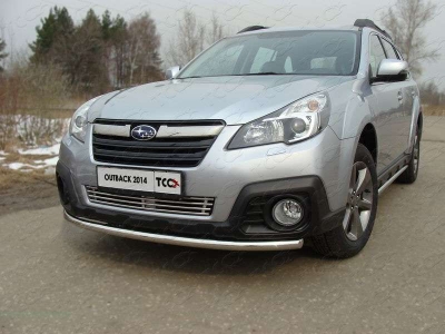 Накладка решётки радиатора 12 мм ТСС для Subaru Outback 2012-2014