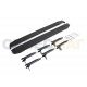 Пороги алюминиевые Rival Black New для Volkswagen Amarok 2010-2016