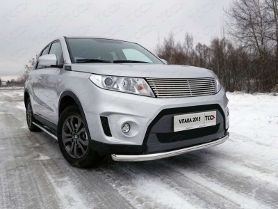 Накладка решётки радиатора 12 мм ТСС для Suzuki Vitara 2015-2021