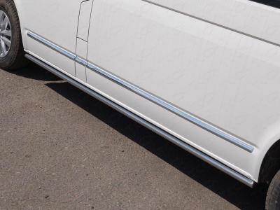 Пороги труба 42 мм ТСС для Volkswagen Multivan T6 Long 2015-2021