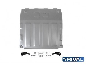 Защита картера + КПП + комплект крепежа, Rival, Алюминий, Jac S7 2020-н.в. , V - 1.5 №333.9203.1